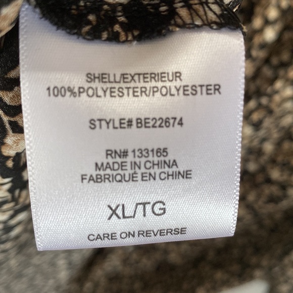 EVERLEIGH Floral Short Sleeve High/low Top In Black Khaki Ditsy, Size XL, NWT - Picture 5 of 7